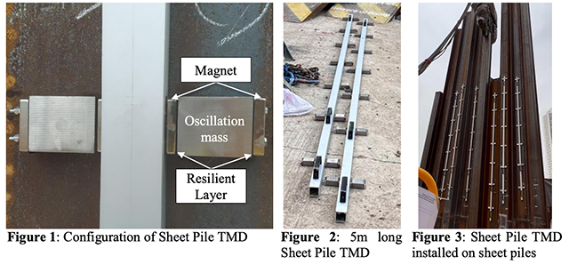 AI proved the concept in a field demonstration  THE SHEET PILE TUNED MASS DAMPER MECHANISM